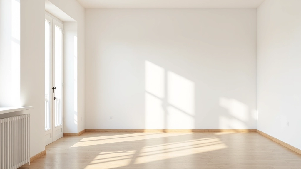 Spazio minimalista luminoso con arredamento essenziale